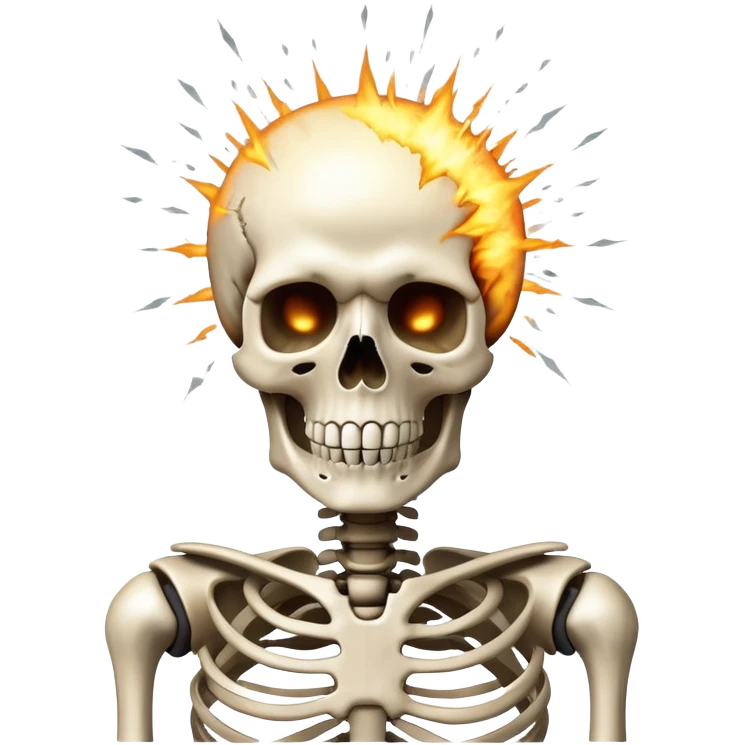 skeleton with head explosion emoji