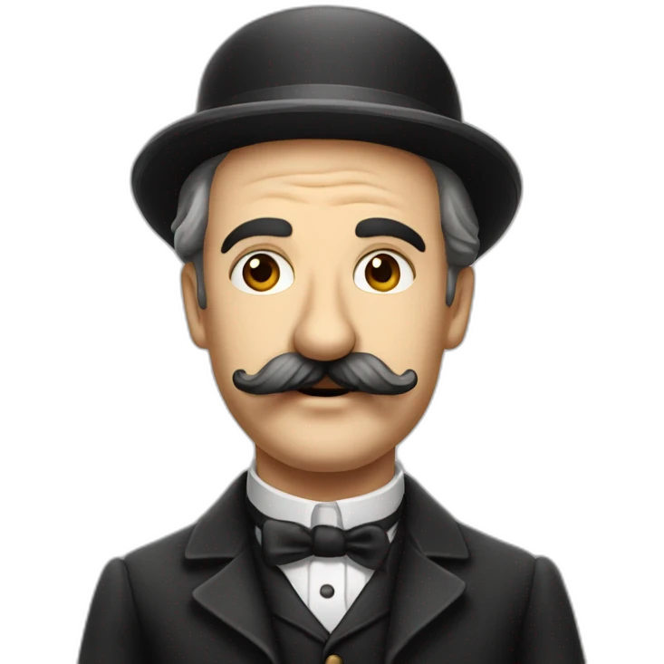 German man with the moustache of Charlie Chaplin emoji