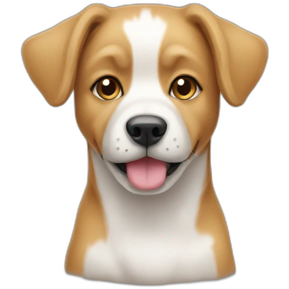 Chien sur un chat emoji