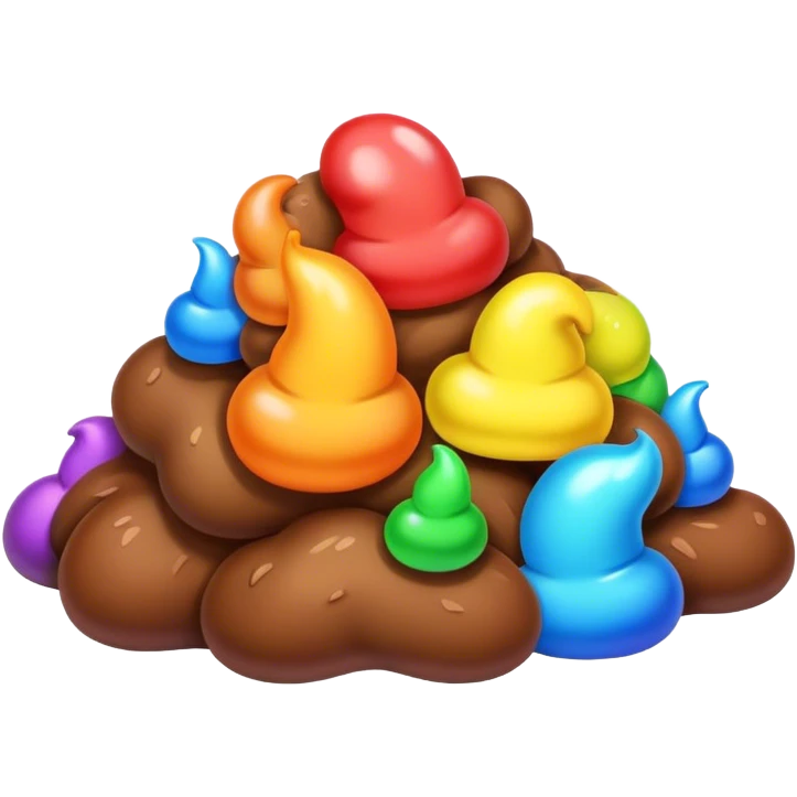 Rainbow poop  emoji