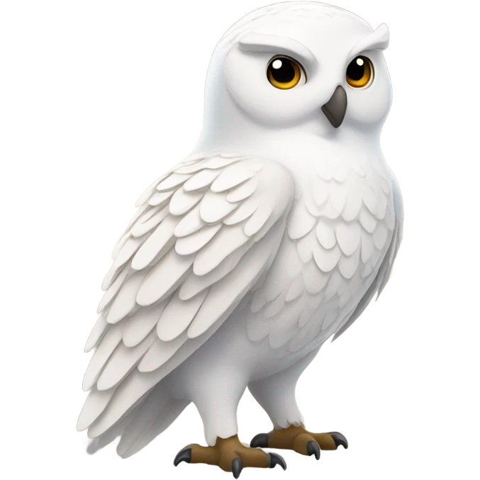 owl - white heart emoji