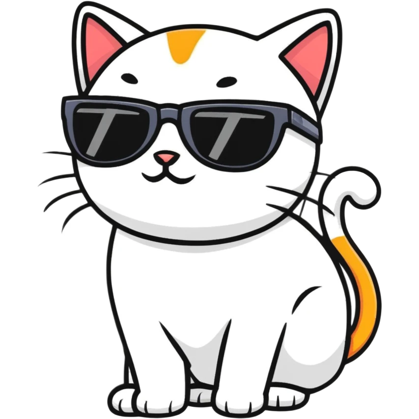 Cat with sunglasses emoji