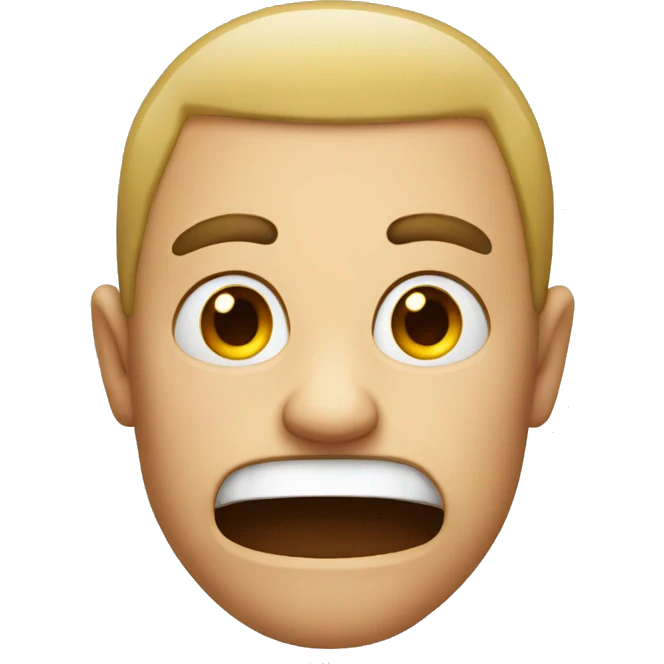 Mad but a straight face emoji