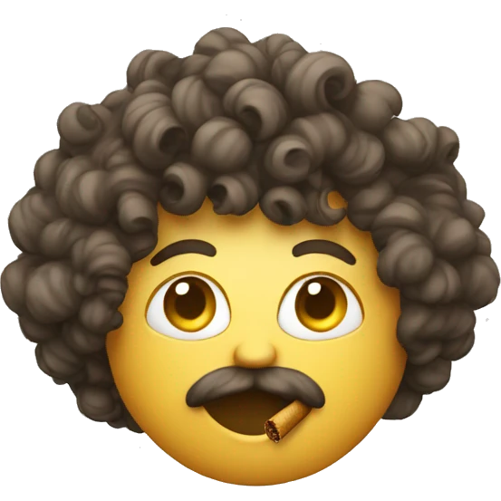Curly with cigarette  emoji