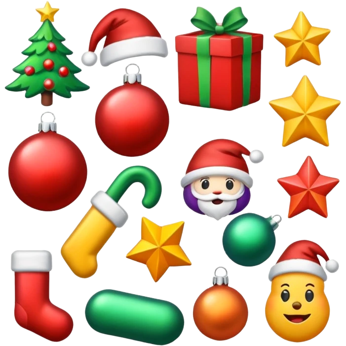 Świąteczne naklejki iphone emoji