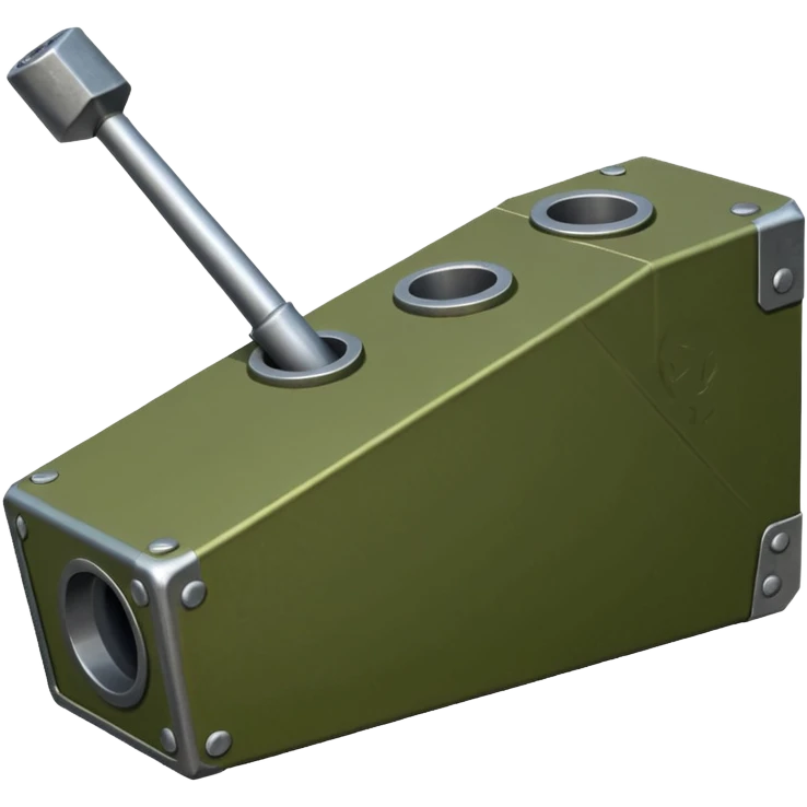 generate a realistic elongated parallelepiped anti-tank mine emoji