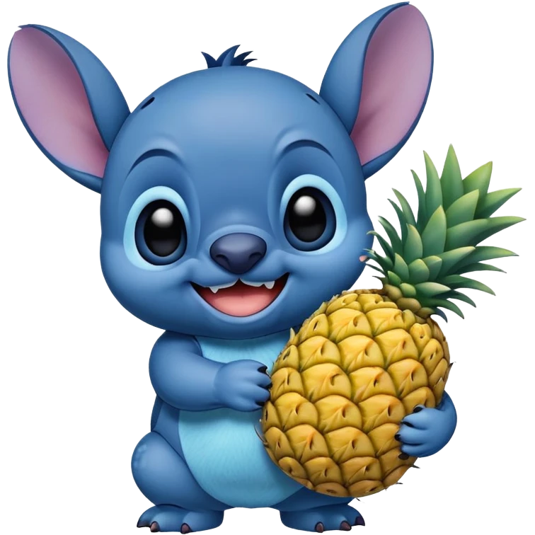 stitch with a pineapple  emoji