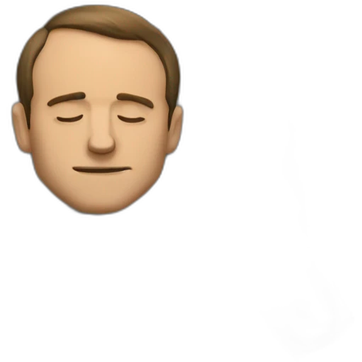 Macron slepping In bed emoji