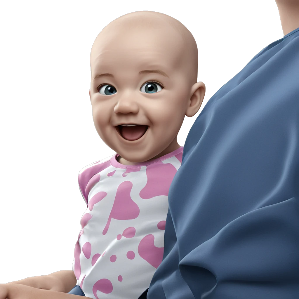 bald boy smiling brightly emoji