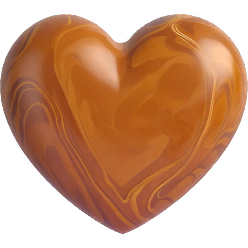 marble brown heart emoji