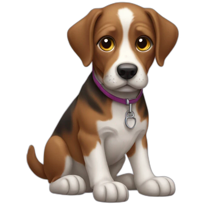 Chat sur un chien emoji