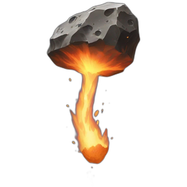 burning meteorite falling to Earth emoji