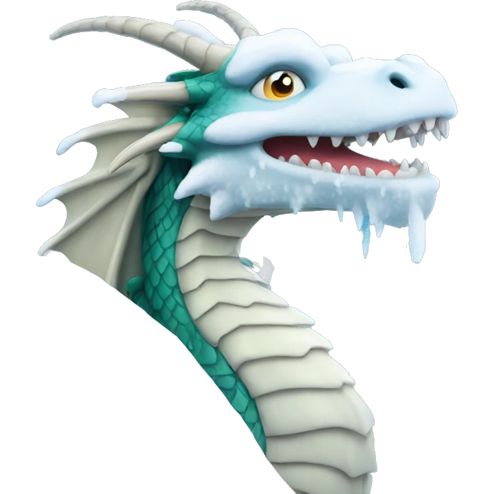 dragon breathing snow emoji