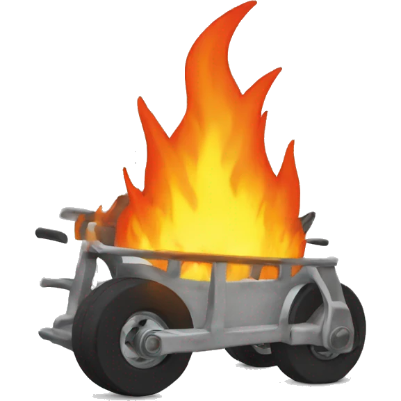 wheels on fire emoji