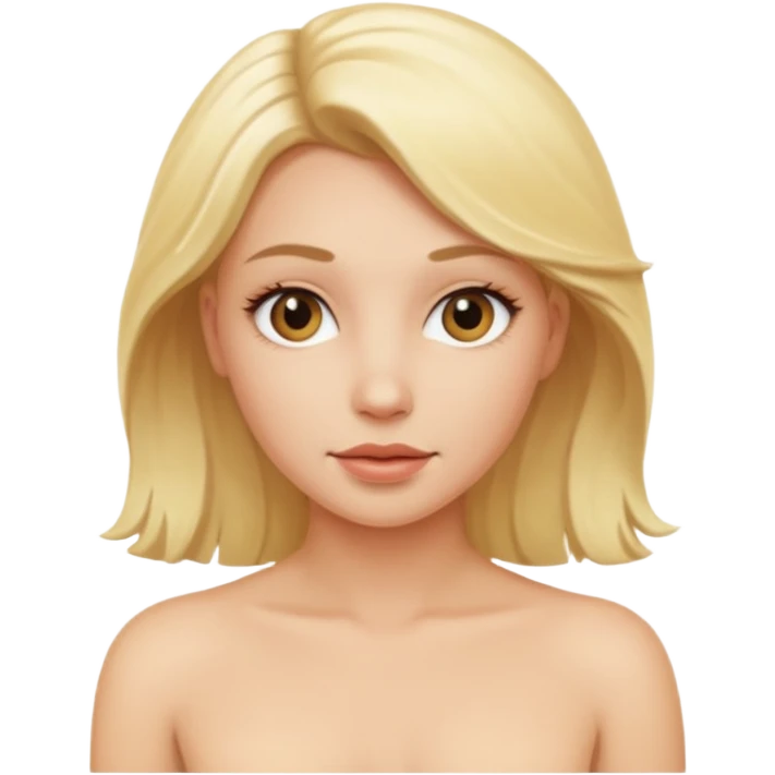 Naked blonde woman emoji