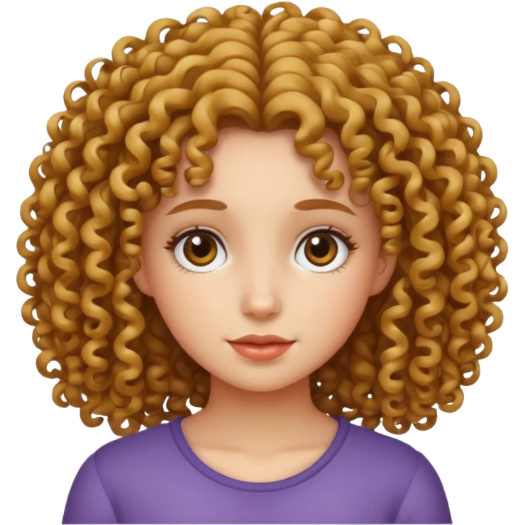 Dios con una niña de rulos emoji