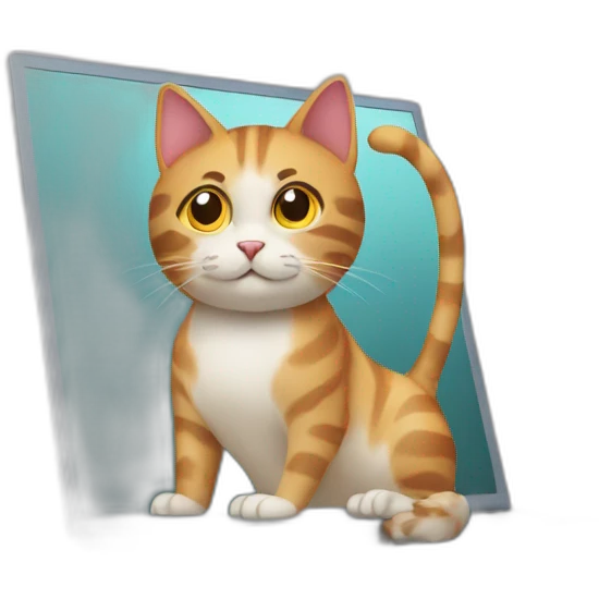 Cat on laptop causing errors on screen emoji