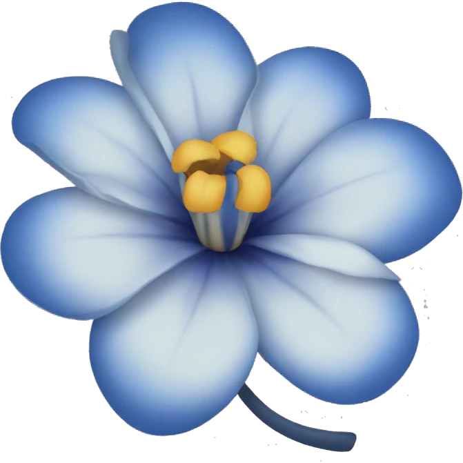 flor azul emoji
