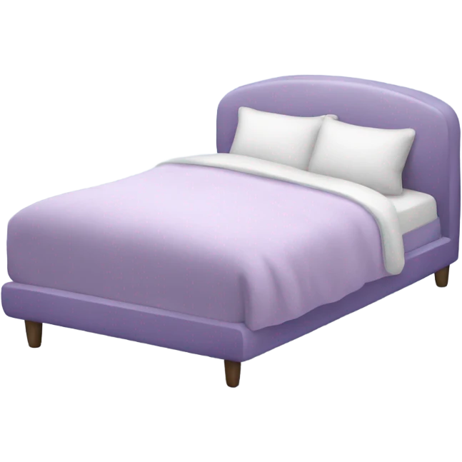 White and light purple cosy bed  emoji