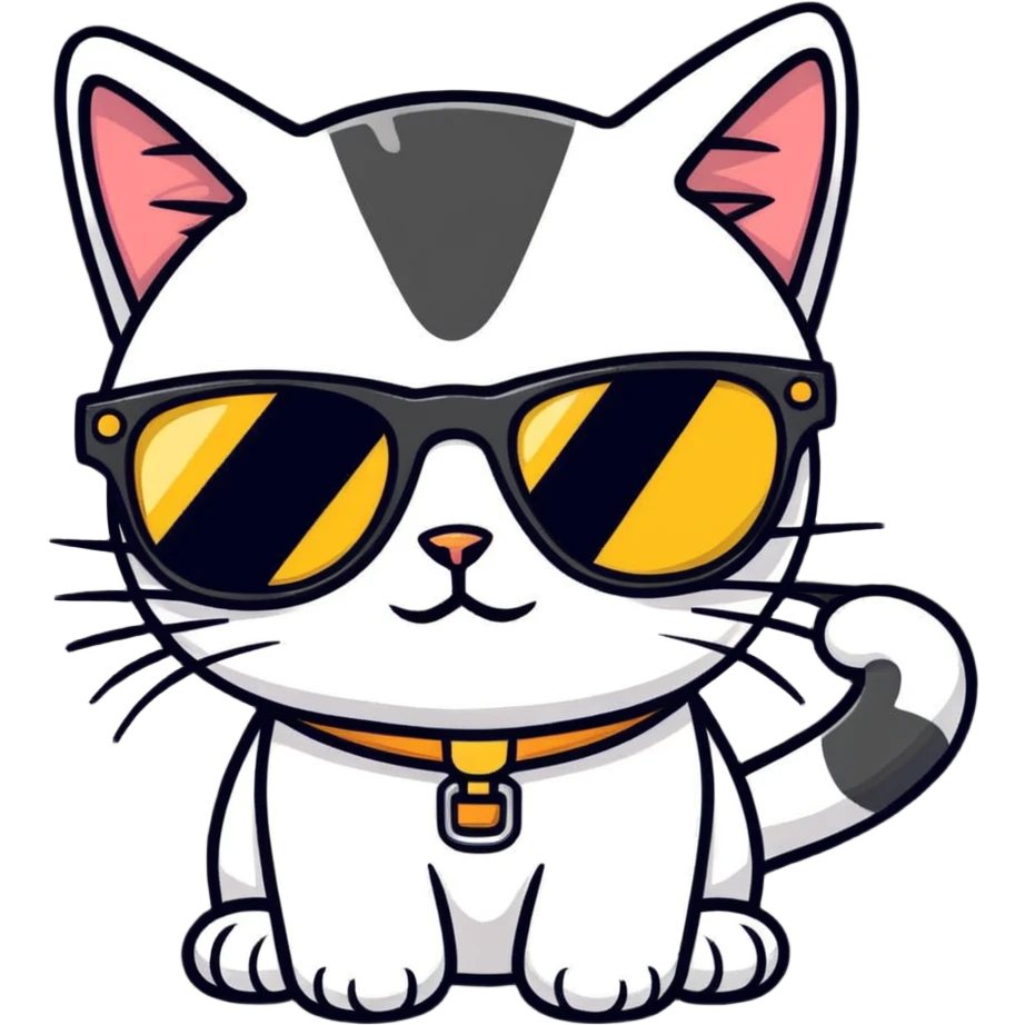 Cat with sunglasses emoji
