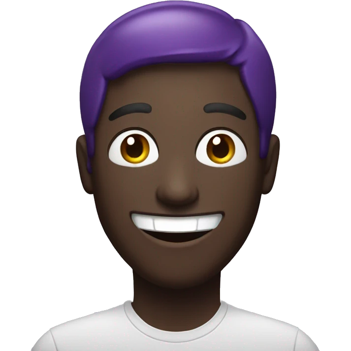 smiling guy with eggplant emoji