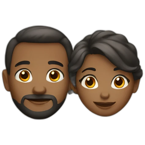 Een trio couple blank emoji
