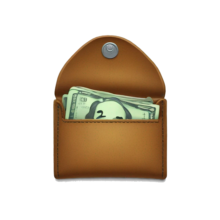 inside empty wallet, no money inside emoji