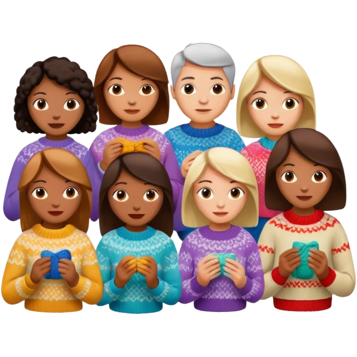 people knitting emoji