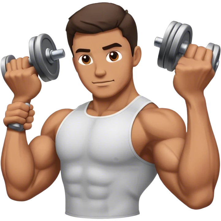 guy how to do bicep curls emoji