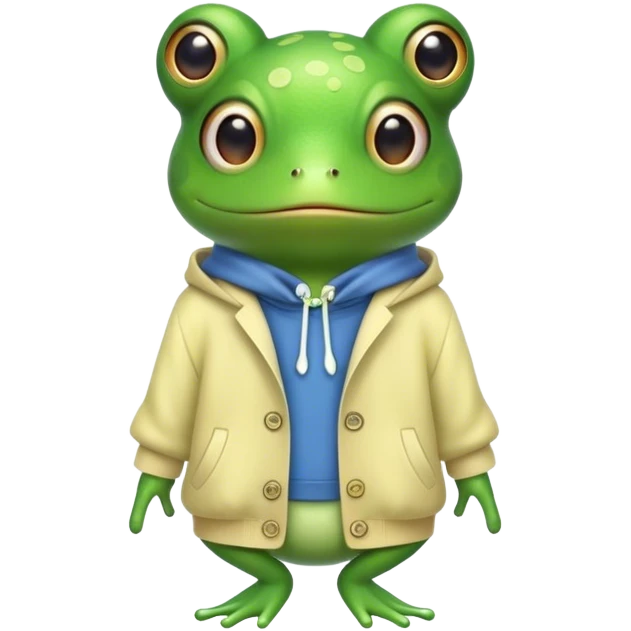Cute Frog  with clothes  emoji