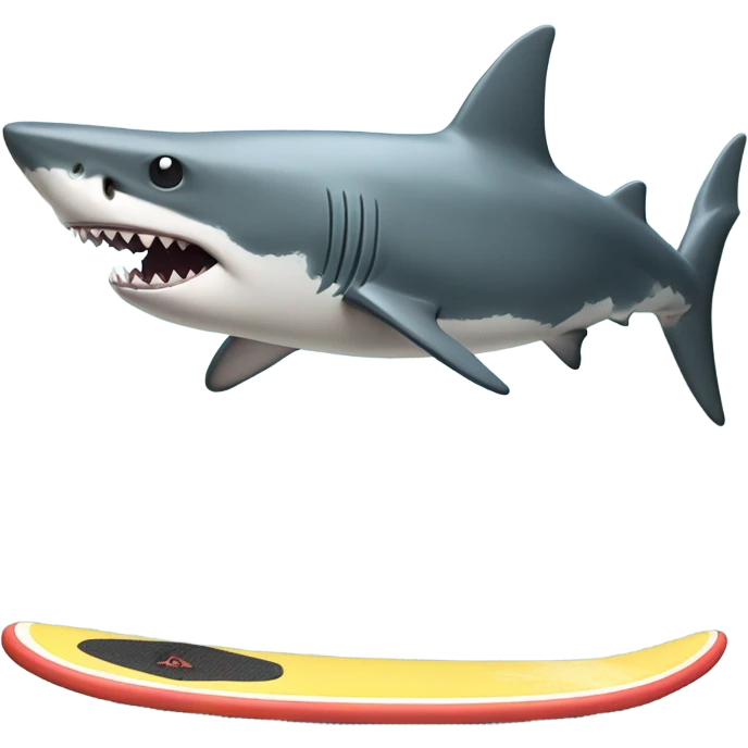 A shark surf boarding  emoji