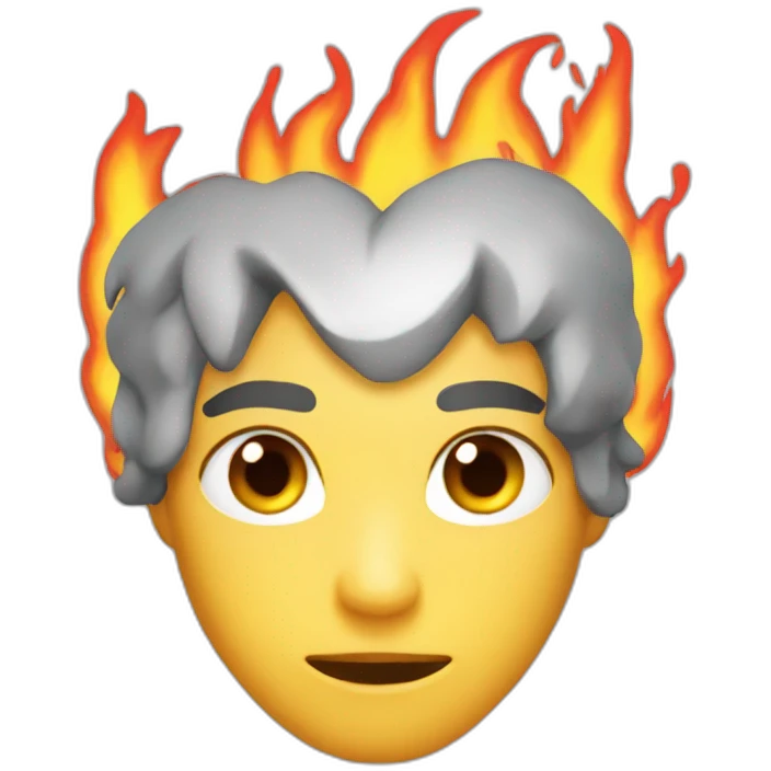 Fire hearts eyes emoji