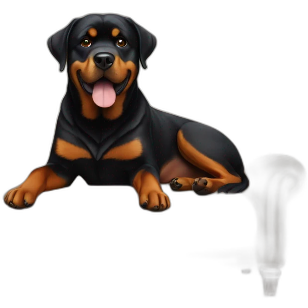 Rottweiler on a sofa emoji