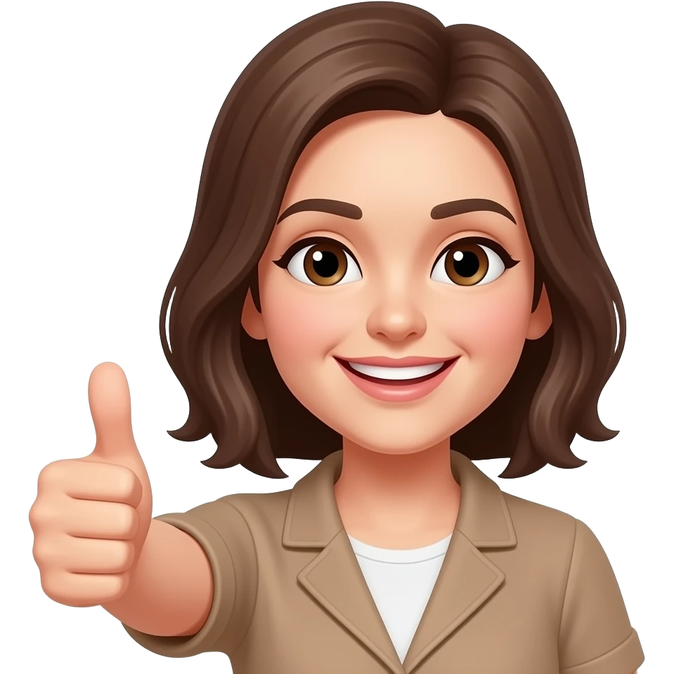 a women by thumbs up emoji