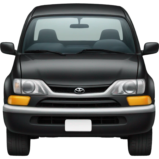 black toyota car with bow emoji