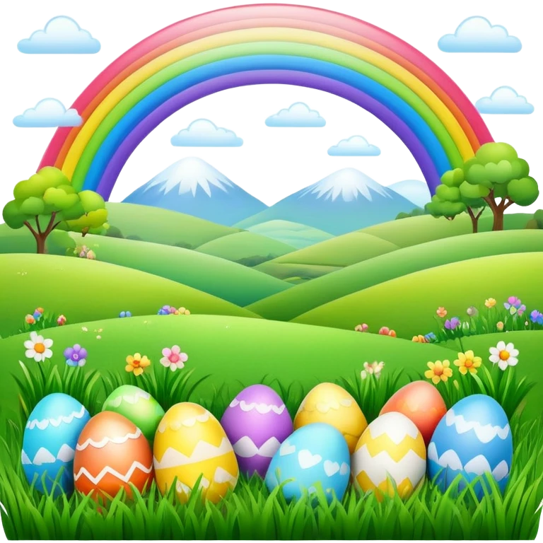 rainbow easter landscape  emoji