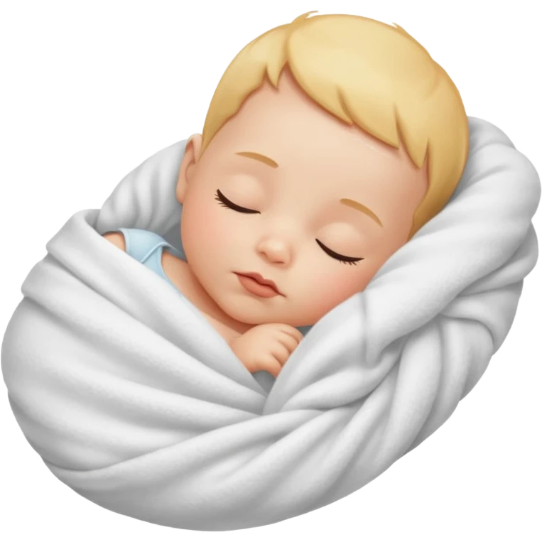 Baby sleeping in a blanket emoji