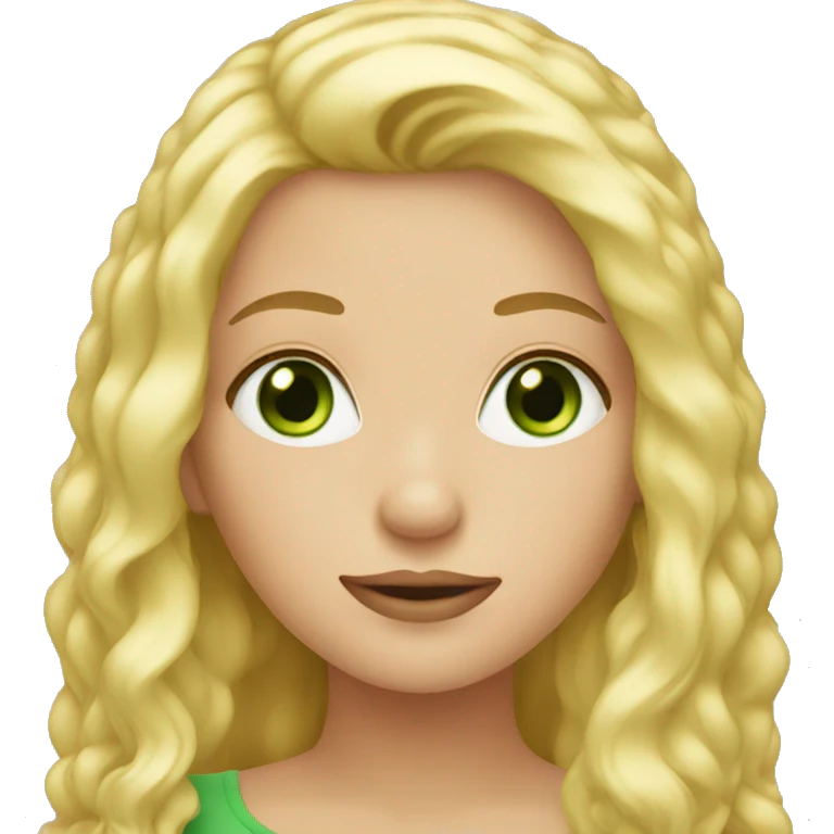 blonde with green eyes emoji