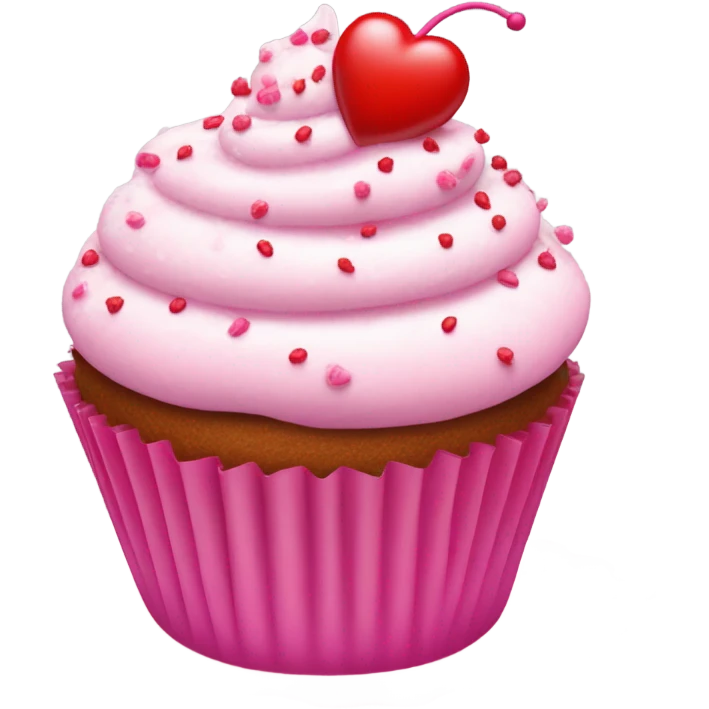Heart Cupcake emoji