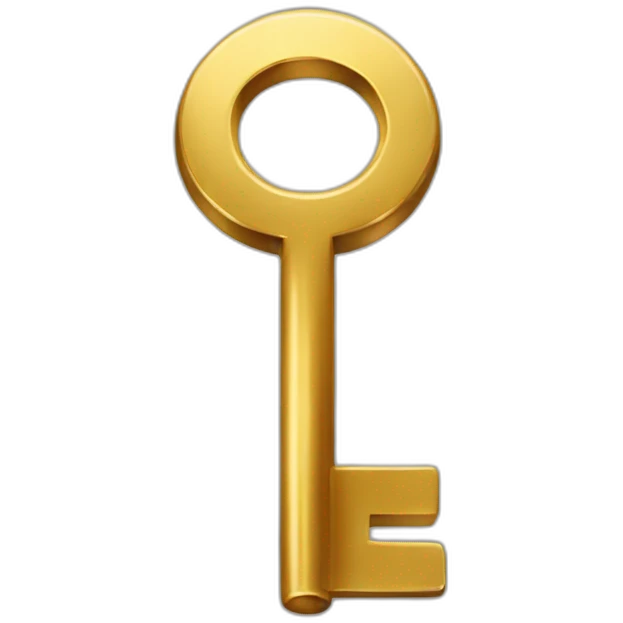Gold key - question mark emoji