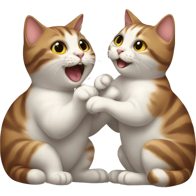 Cats playing with each other emoji