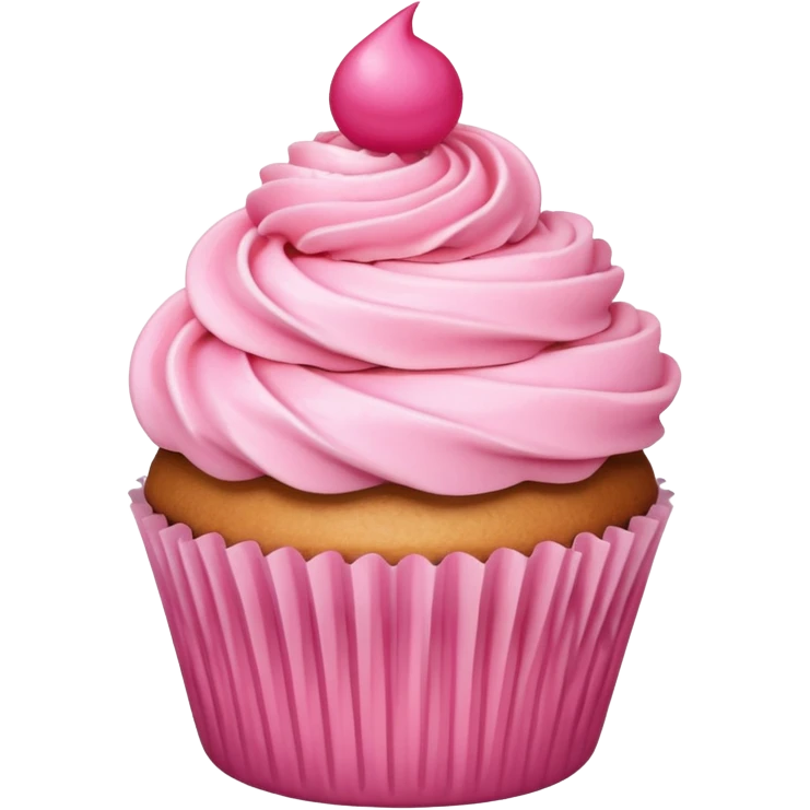 Cupcake with pink icing emoji