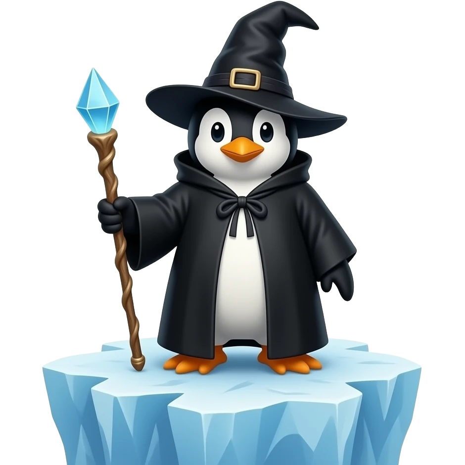 Penguin Wizard emoji