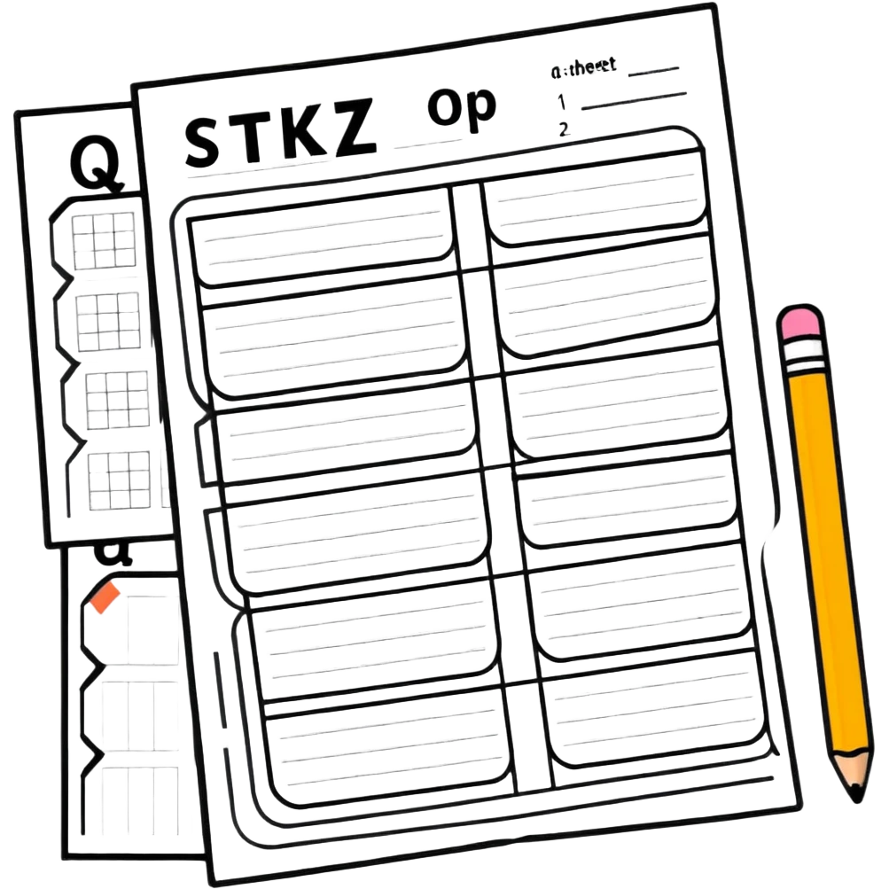 quiz paper with options a) and b) clearly visible, multiple choice answer sheet emoji