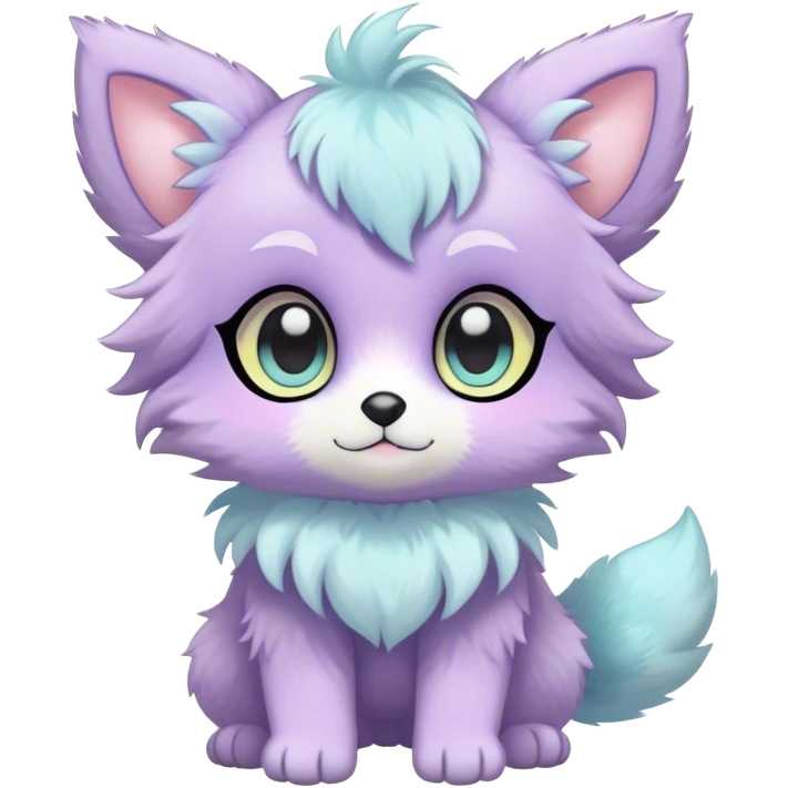 Kawaii bright ethereal anthro fursona Fakemon emoji