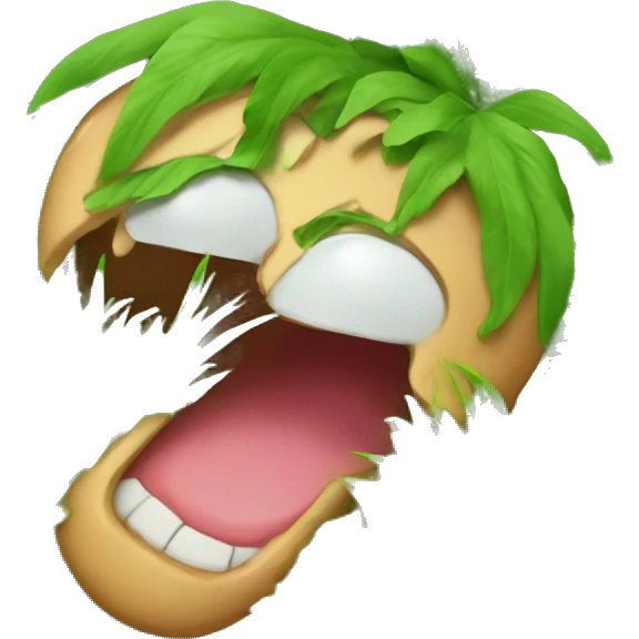 stomach eating grass emoji
