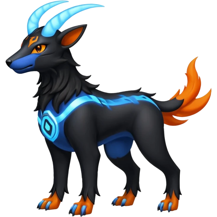 Houndoom-Electrike-Fakémon-hybrid-creature (full body)  emoji