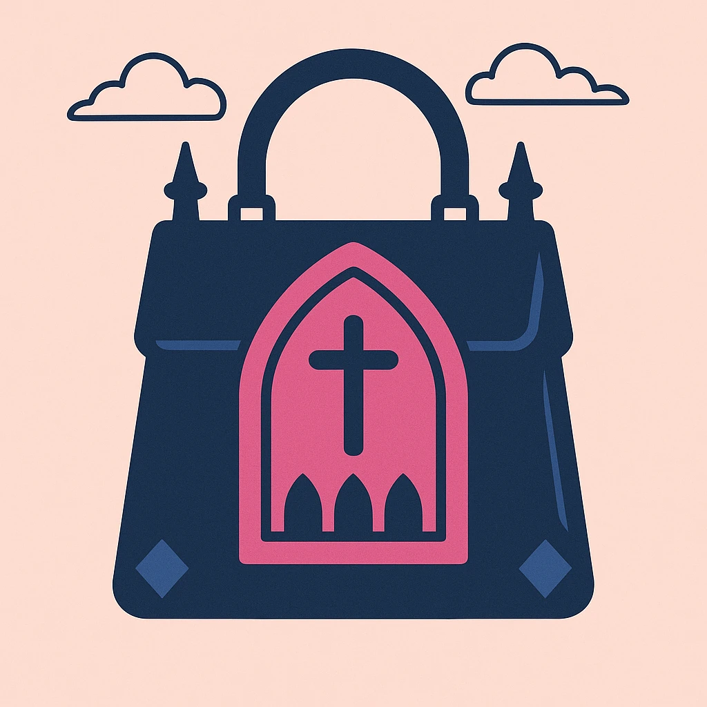 BLACKPINK-inspired gothic object, cool and bold, black and pink with blue accents, flat blue style emoji