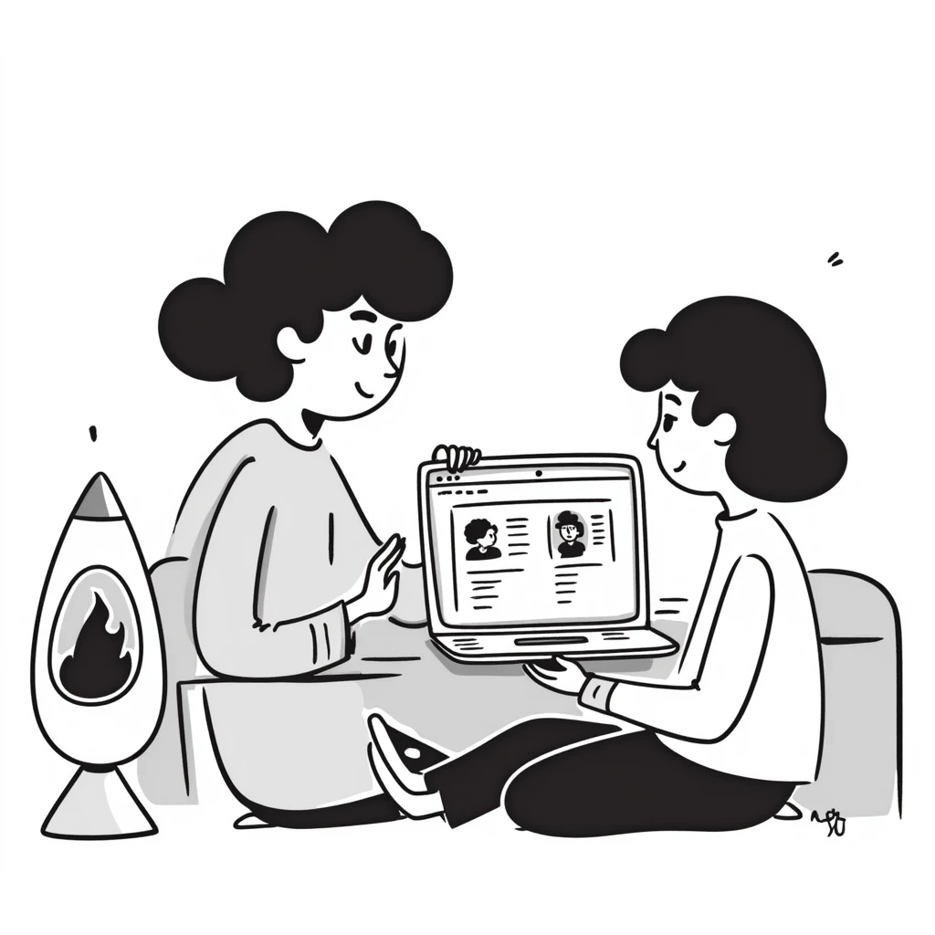 A bedroom lit by a lava lamp and an open laptop running early 2000s MSN Messenger

 emoji