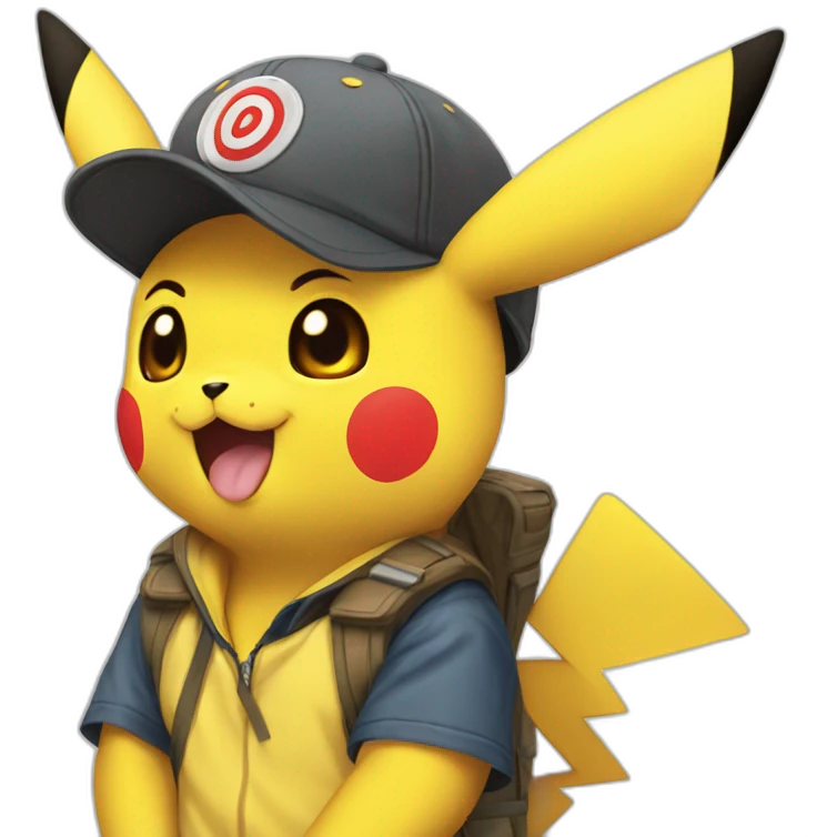 Pikachu with a donnerblitz emoji